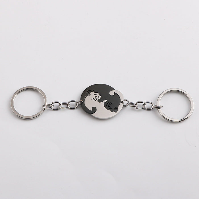 Wholesale stainless steel heart-shaped keychain