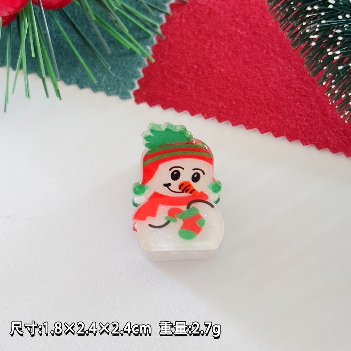 Wholesale Christmas small hairpin gingerbread man Christmas tree snowman small clip cute  hairpin holiday hair accessories