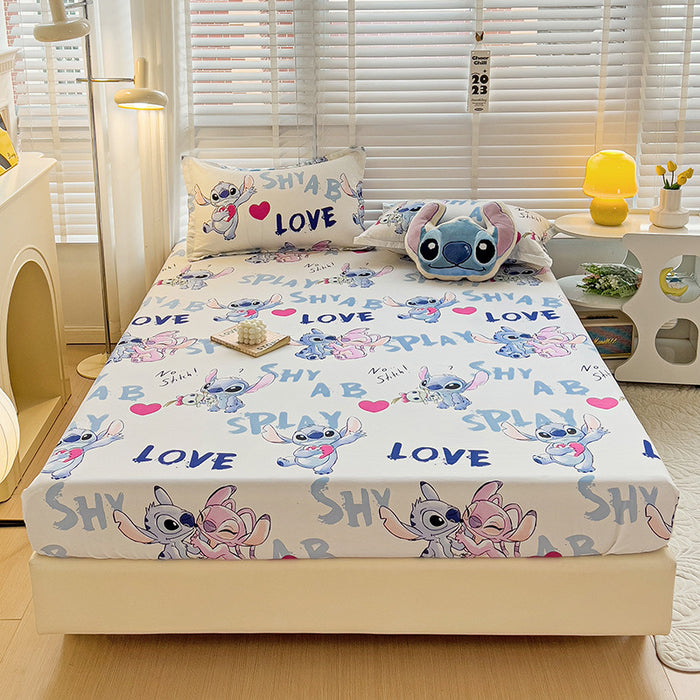 Wholesale A-level Cloud Washed Cotton Cute Cartoon Girl Heart Dormitory Bed Sheets JDC-SEE-AiErMei006