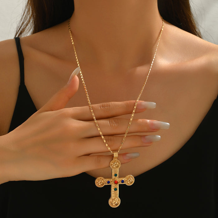 Wholesale Jewelry Personalized Diamond Cross Pendant Necklace