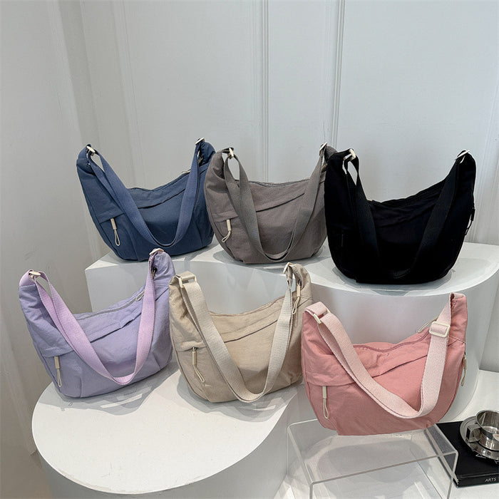 Wholesale Casual versatile crossbody bag, new fashionable and simple shoulder bag, solid color and lightweight