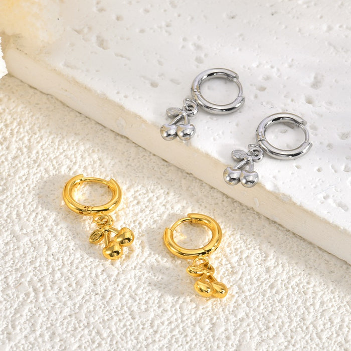 Wholesale Exaggerated stainless steel earrings with a light luxury and high-end design, niche women's earrings