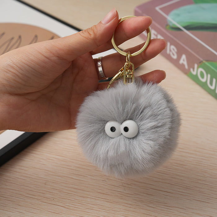 Wholesale Cute little furry ball keychain pendant, plush bag decoration, small gift