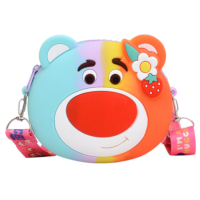 Wholesale Anti-rodent Pioneer Head Silicone Crossbody Bag Children's Cartoon Coin Purse Decompression Bubble