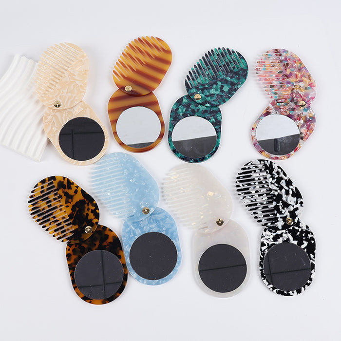 Wholesale Cute Portable Folding Mirror Comb for Girls