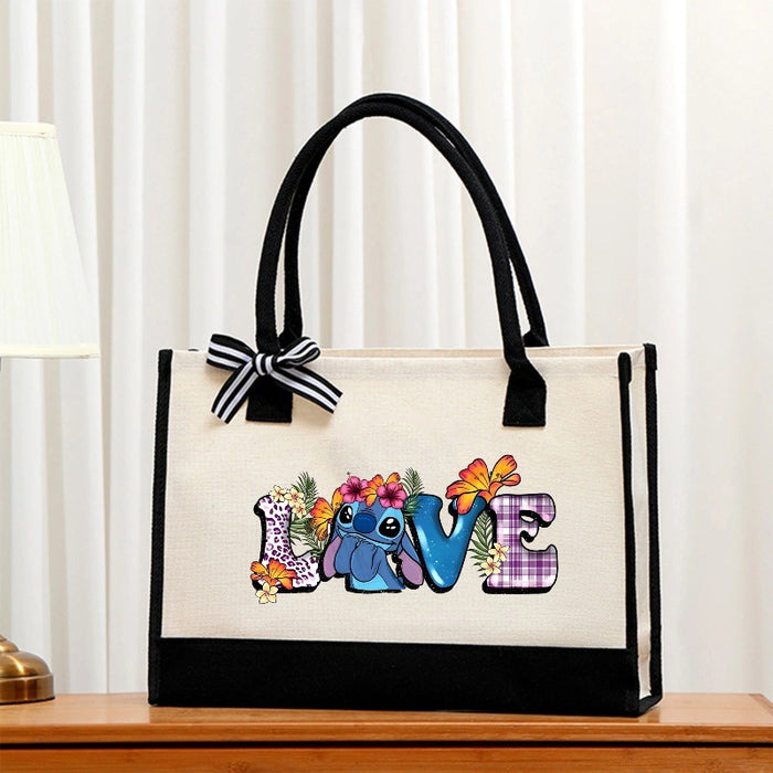 Wholesale  Cartoon Canvas Bag Convenient Handbag Tote Bag  Commuting