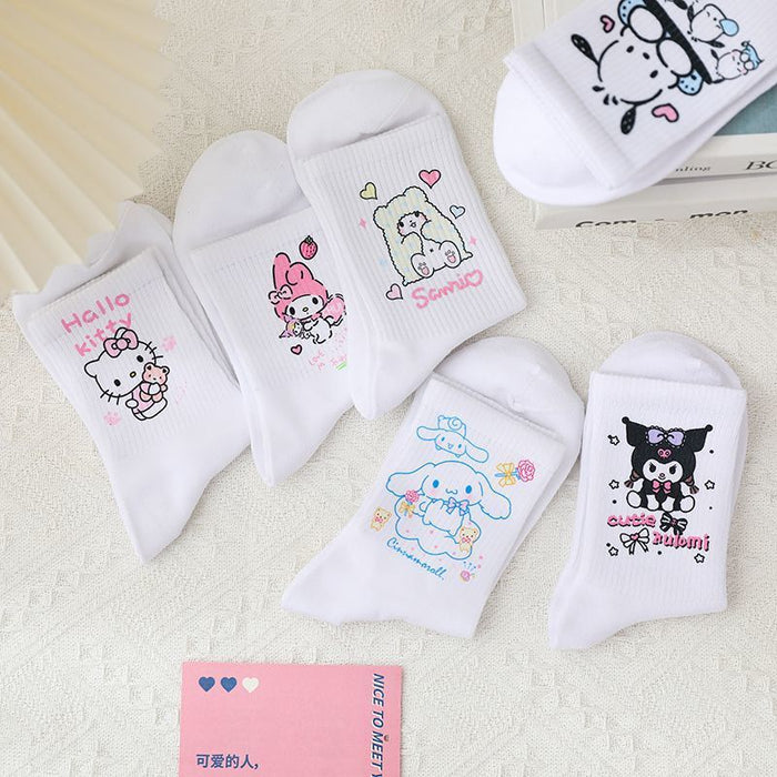 Wholesale Cartoon white ankle socks