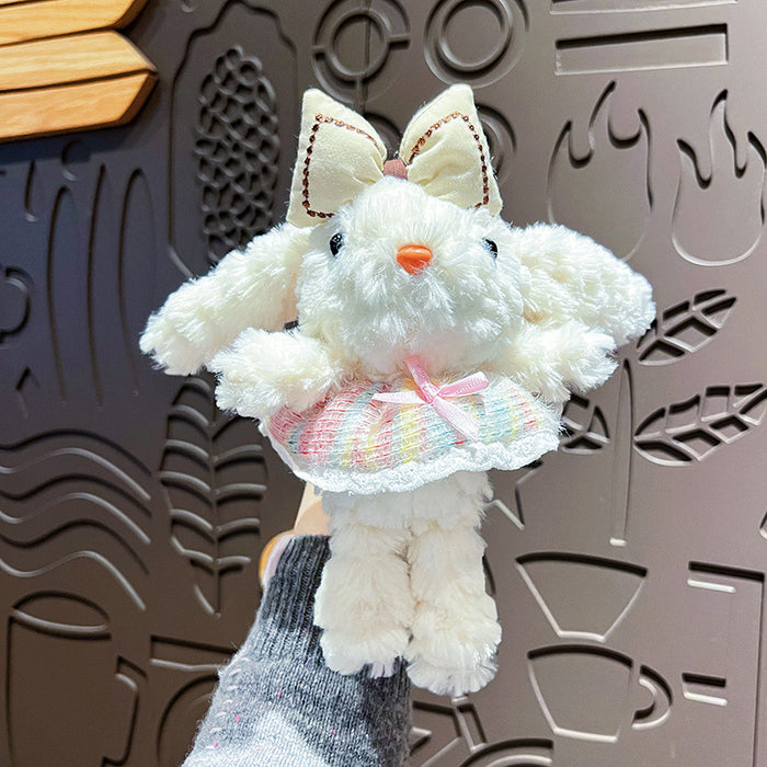 Wholesale Creative Plush Princess Skirt Long Ear Rabbit Keychain Cartoon Cute Bag Pendant Gift