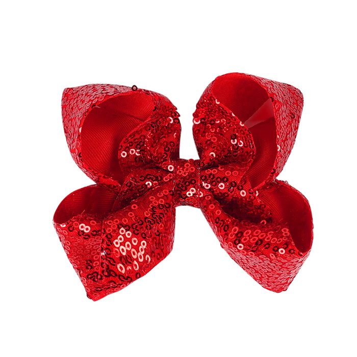 Wholesale Children's jewelry 5-inch sequin bow hair clip with hairpin