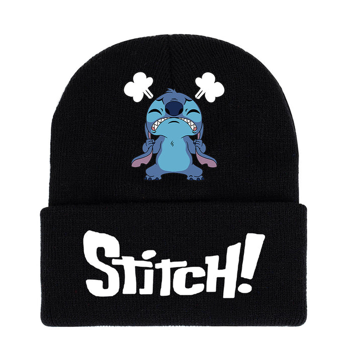 Wholesale Autumn and Winter Warm Cartoon Printed Knitted Hat JDC-FH-WuDuomei014