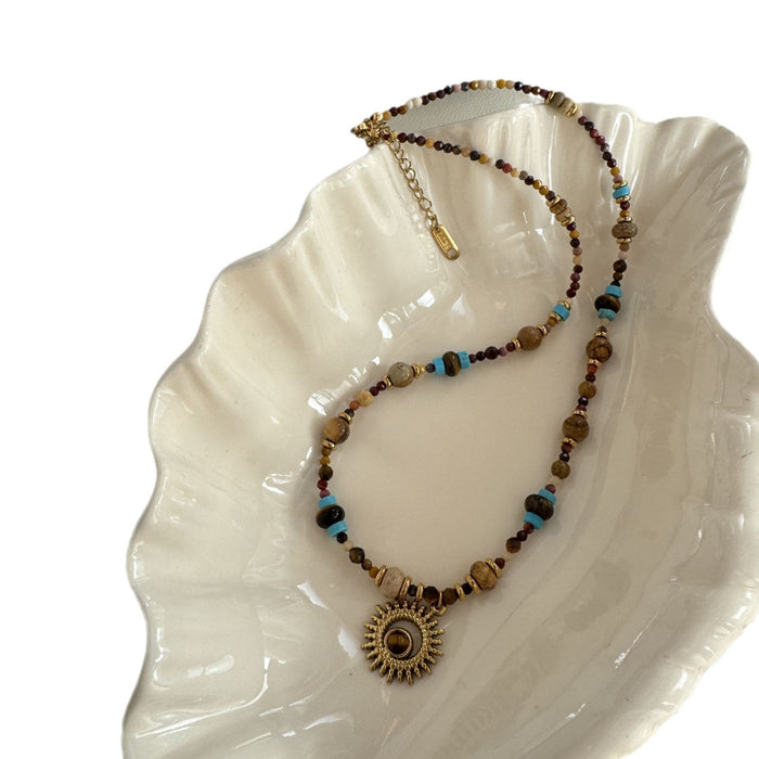 Wholesale Necklace, light luxury, high-end accessories, small sun titanium steel necklace, women's collarbone chain