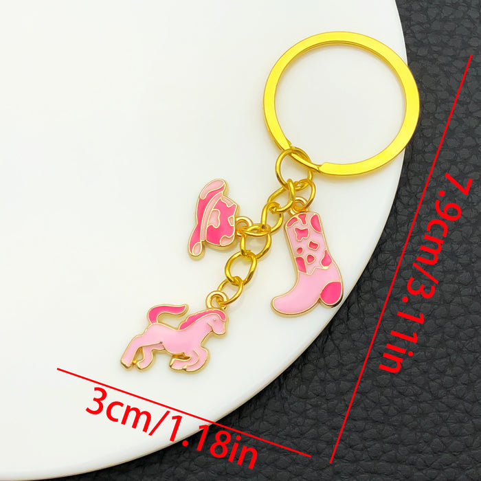 Wholesale Oil-dripping hat pistol metal keychain