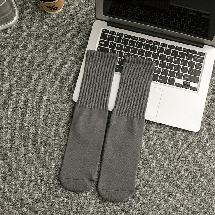 Wholesale Stacking casual socks with breathable cotton in the middle tube