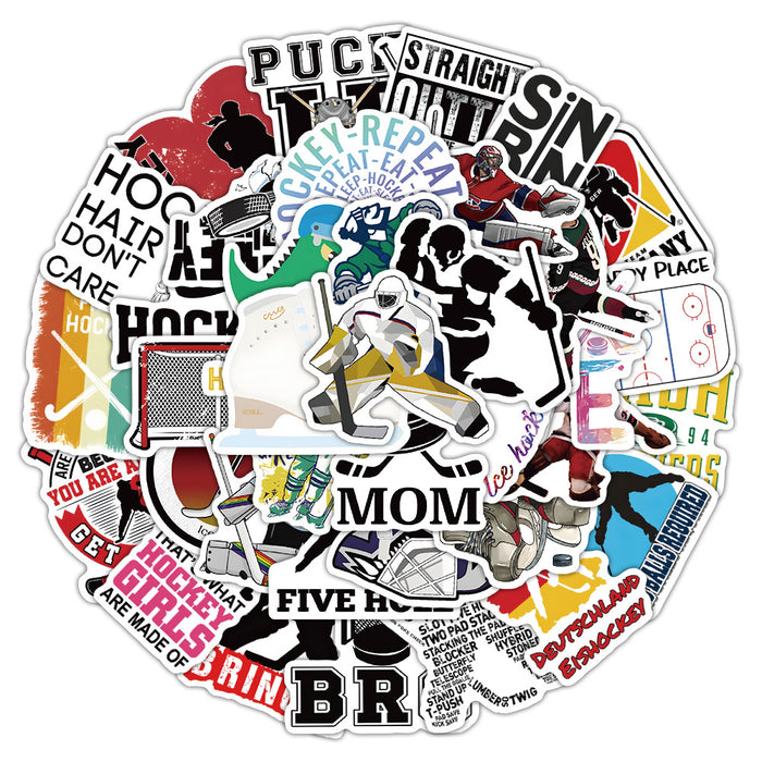 Wholesale 60 Pieces of Ice Hockey Graffiti Stickers