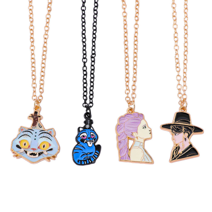Wholesale KPop cartoon character necklace pendant