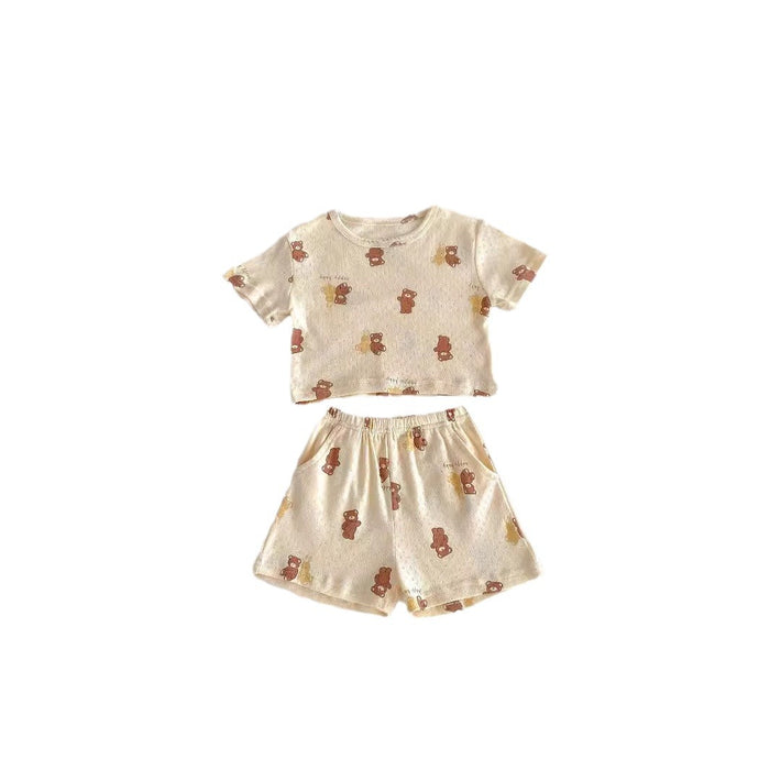 Wholesale Cute Cartoon Printed Short Sleeve Baby Suit JDC-BC-WeiNiS004