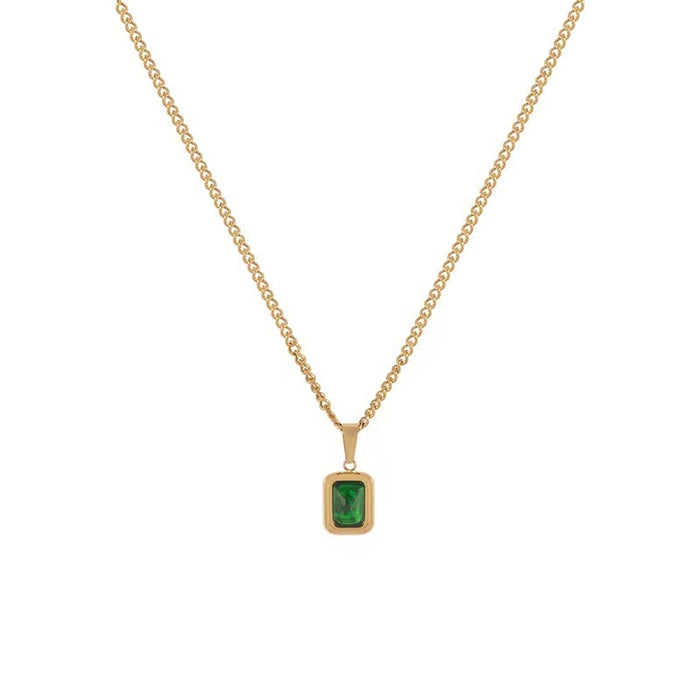 Wholesale emerald pendant necklace female niche design