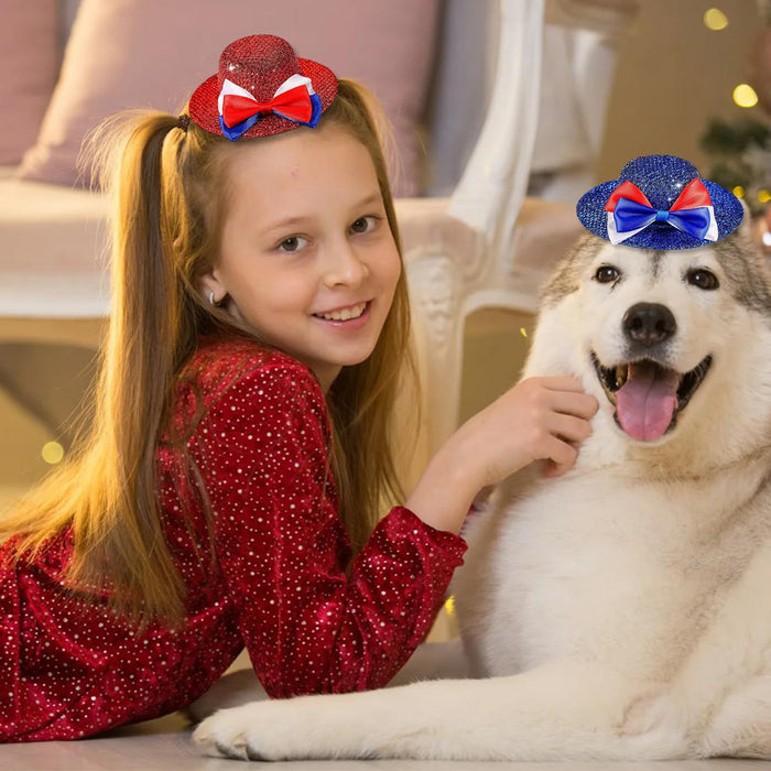 Wholesale Hair clip, children's headwear, hair clip, National Day hat, suitable for party and holiday hair accessories