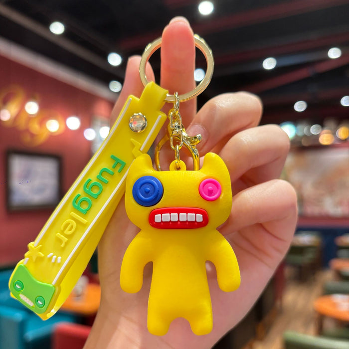 Wholesale Cartoon cute monster series girls cute keychain pendant funny doll keychain student doll small pendant