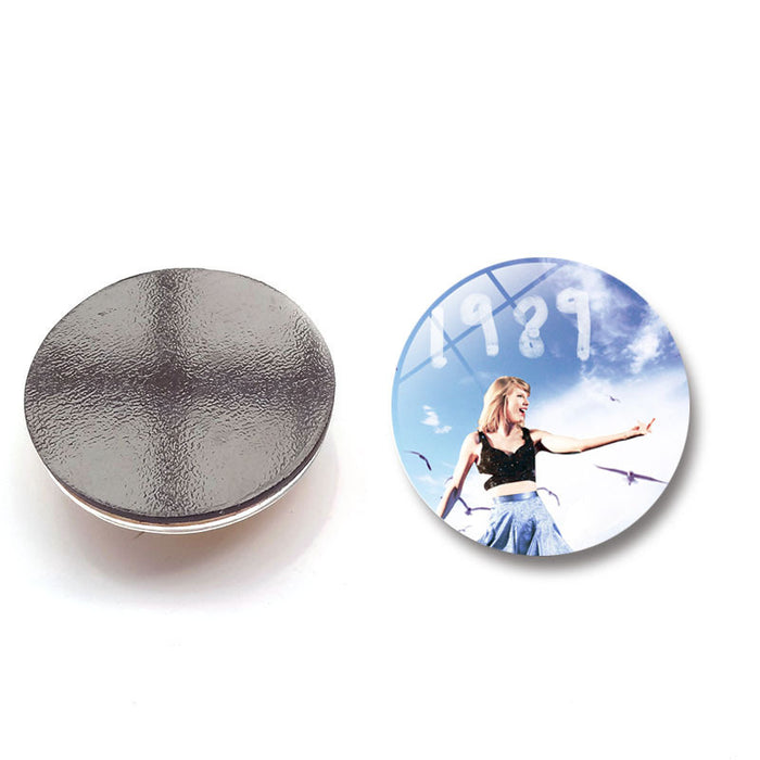 Wholesale 30MM Round Crystal Glass Refrigerator with Magnetic Sticker JDC-DCN-HengX001