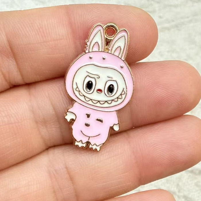 Wholesale 10pcs Cartoon Alloy Drip Oil DIY Earrings,  Keychains,  and Necklace Pendants