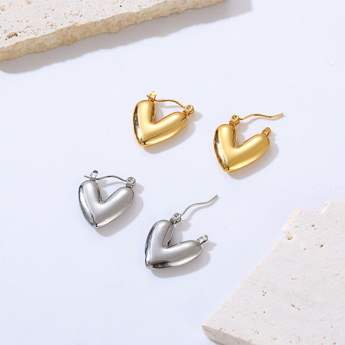 Wholesale  irregular love titanium steel gold-platedearrings Jewelry earrings for women