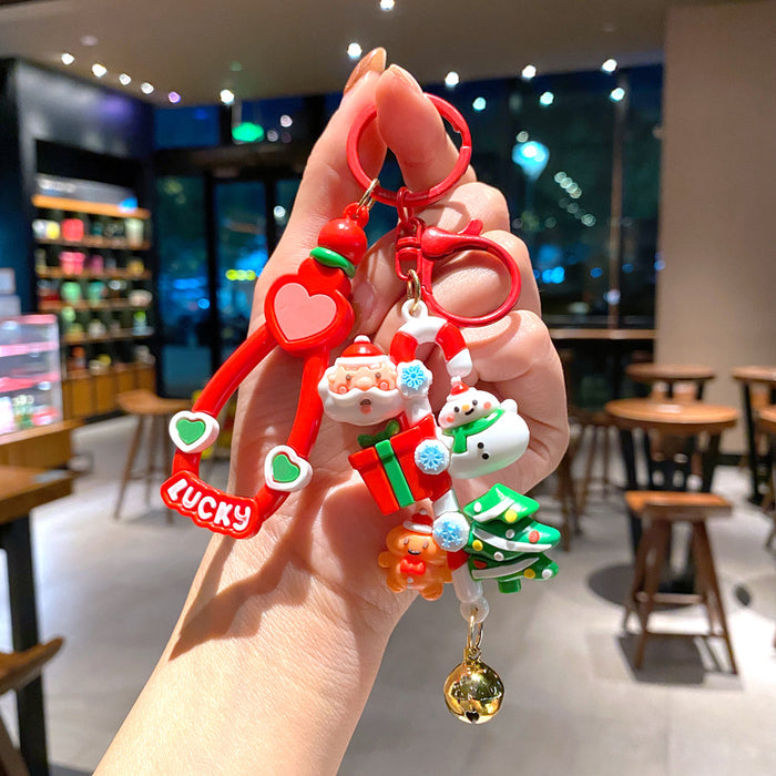 Wholesale Silicone Keychain Trendy Christmas Bag Charm