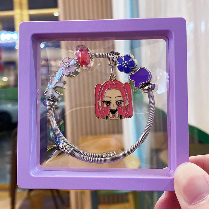 Wholesale Handmade Cartoon Witch Hunter Alloy Bracelet Fashion Accessory Gift Minimum Quantity: 3