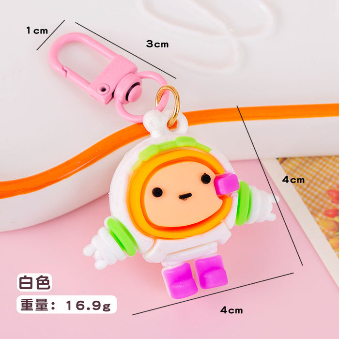 Wholesale Cartoon Doll Keychain Soft Glue Cute New Egg Key Ring Holiday Party Pendant Luggage Jewelry