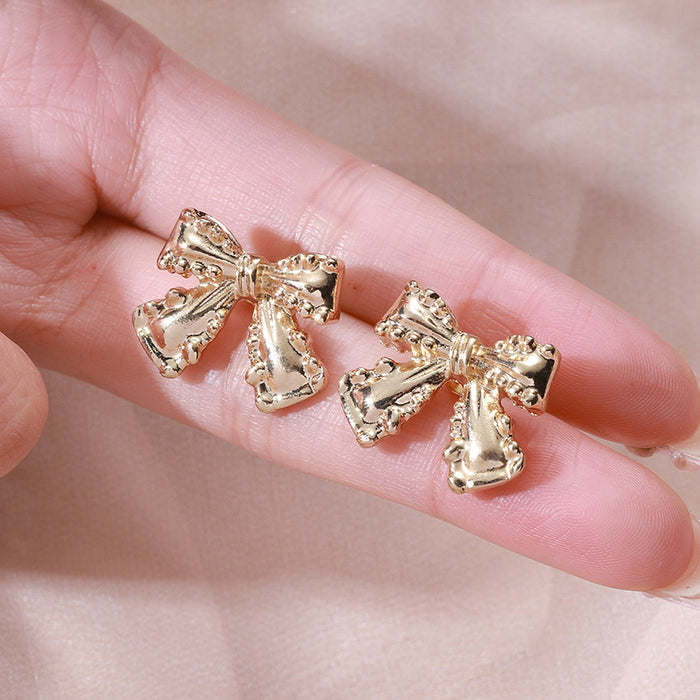 Wholesale Alloy bowknot stud earrings