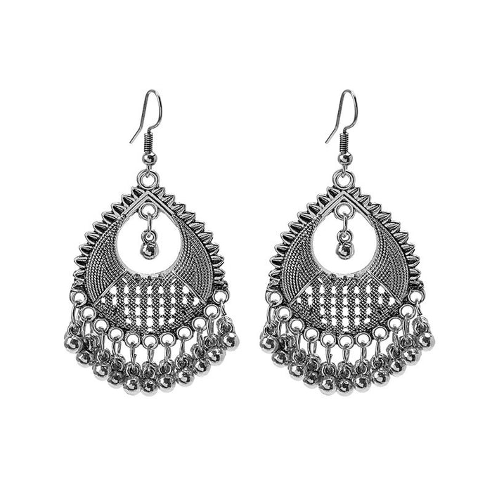 Wholesale Retro Bohemian Long Tassel Drop Earrings Heavy Industry Creative Ethnic Style Diamond-Encrusted High-End Earrings