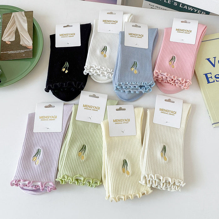 Wholesale Socks, tube socks, tulip flower pile socks