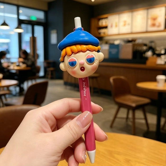 Wholesale Cute Cartoon Resin Girl Charm Decor Pen Plastic 0. 5mm St Tip