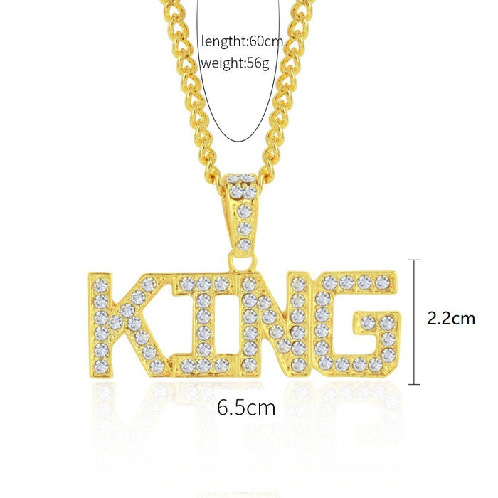 Wholesale Full Diamond Pendant Men's Alloy Necklace JDC-NE-ManY016