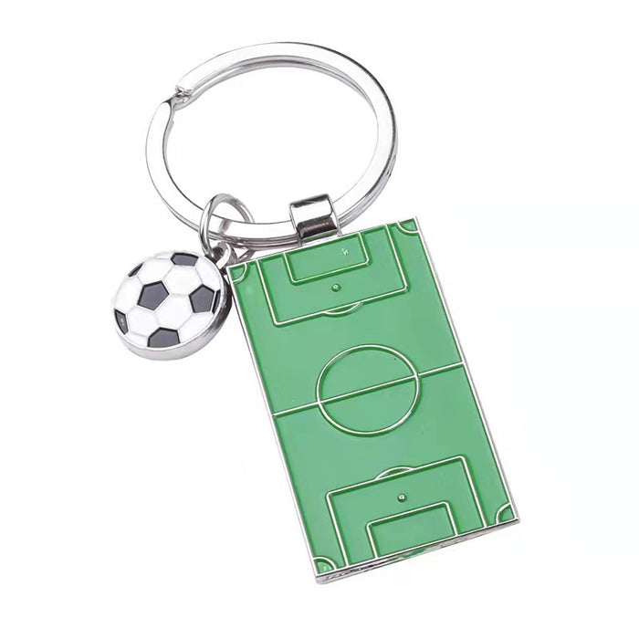 Wholesale football field keychain football player pendant World Cup fans