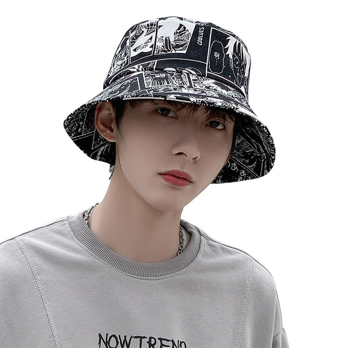 Wholesale Summer Hat Anime Printed Fisherman Hat Men's and Women's Travel Casual Basin Hat Sunscreen Sunshade Hat