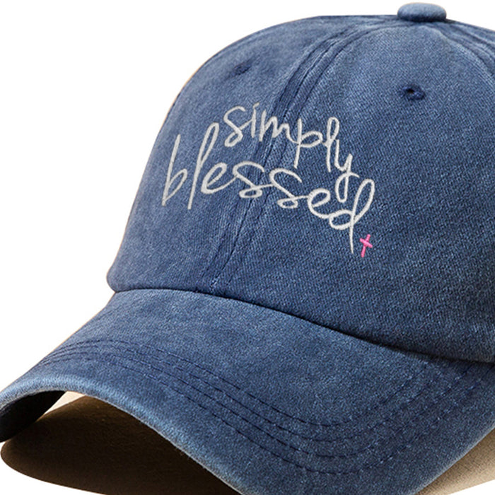 Wholesale Polyester Embroidered English Letters Washed Distressed Baseball Cap JDC-FH-BDe006