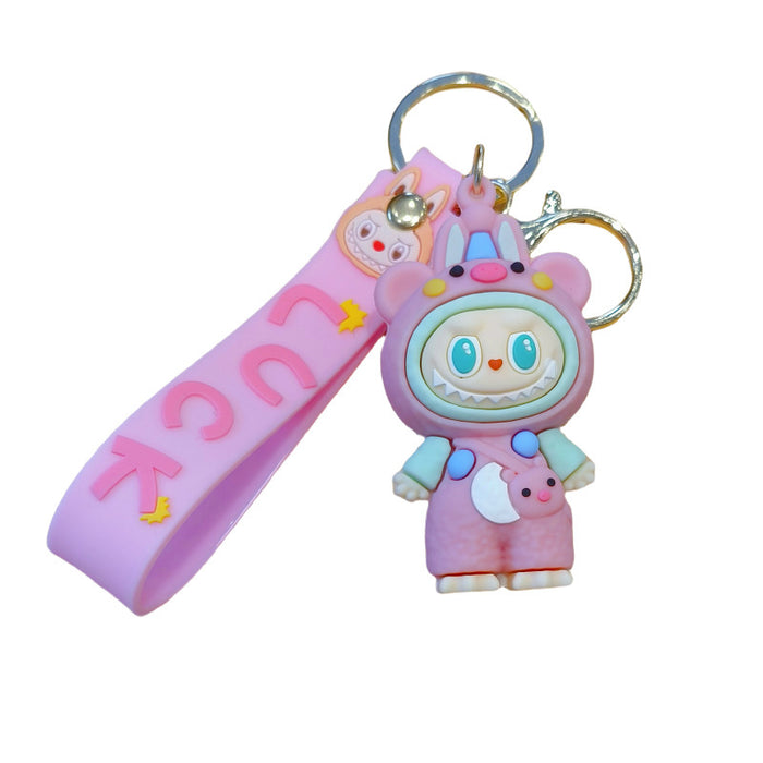 Wholesale Creative keychain cartoon sheep pendant toy baby grabber cute keychain ring