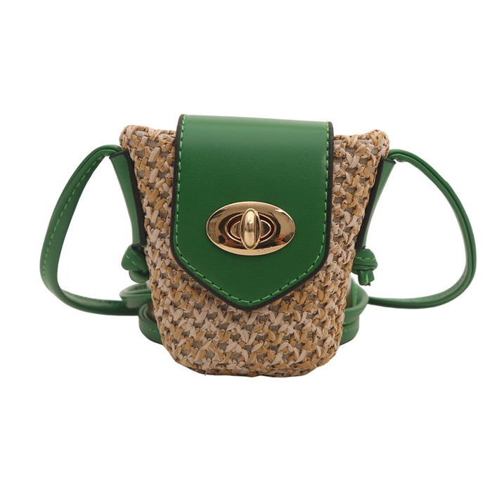 Wholesale New fashionable buckle mini bucket bag for children, girl accessories crossbody bag, headphone bag