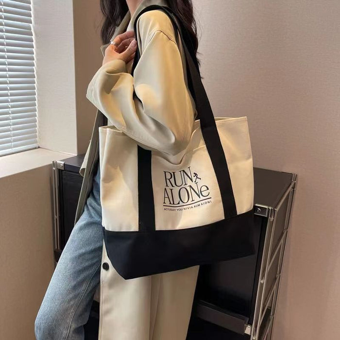 Wholesale Large-capacity canvas shoulder bag/ commuter tote bag