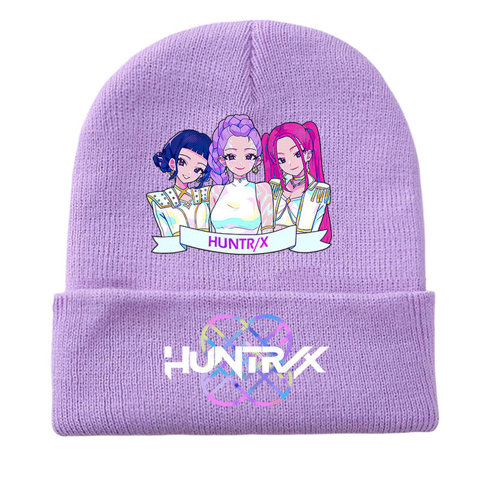 Wholesale Kpop Printed Knit Hat Fleece Hat