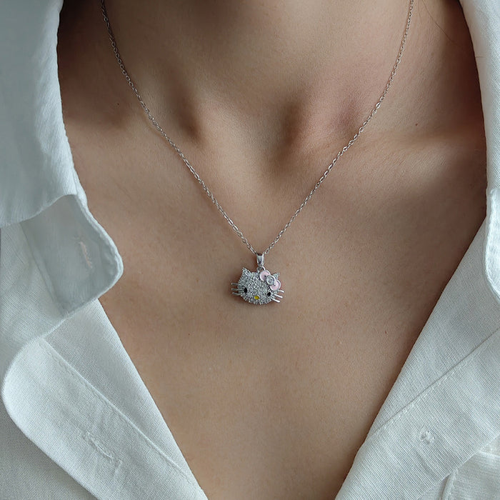 Wholesale Women's Stainless steel Necklace Sweet Cute Pendant choker necklace