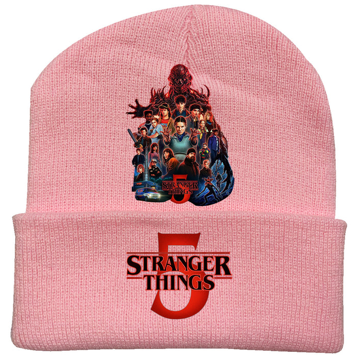 Wholesale Fashionable printed knitted hats outdoor warm hats