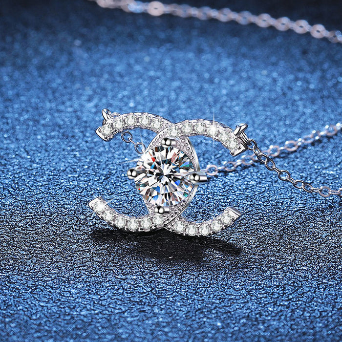 Wholesale Pure silver necklace, moissanite necklace