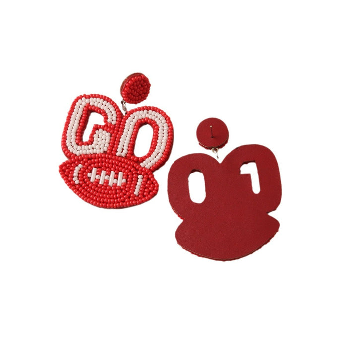 Wholesale  fashion sports style letter-shaped  earrings