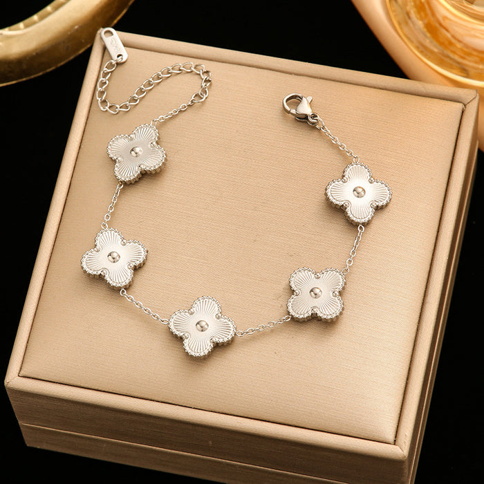 Wholesale  Titanium Steel Bracelet Four-leaf Clover