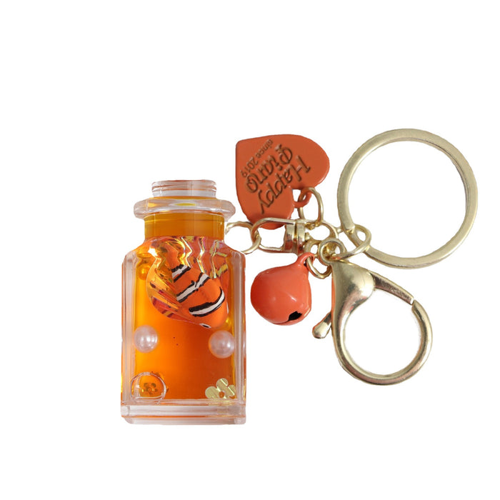 Wholesale Acrylic Floating Small Goldfish Drift Bottle Keychain JDC-KC-RunX018