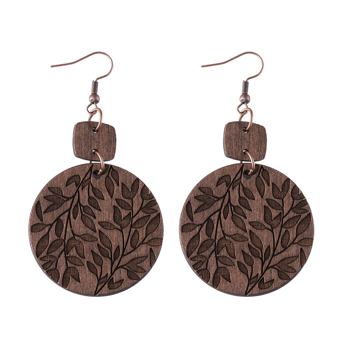 Wholesale Pendant Earrings Bohemian Wooden Fashion Earrings
