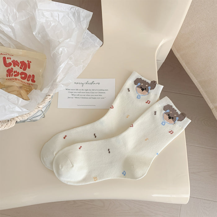 Wholesale Cartoon socks, cute mid tube cotton socks