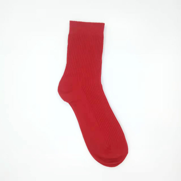 Wholesale Double needle tube thick middle tube socks, simple and warm cotton socks, breathable business socks